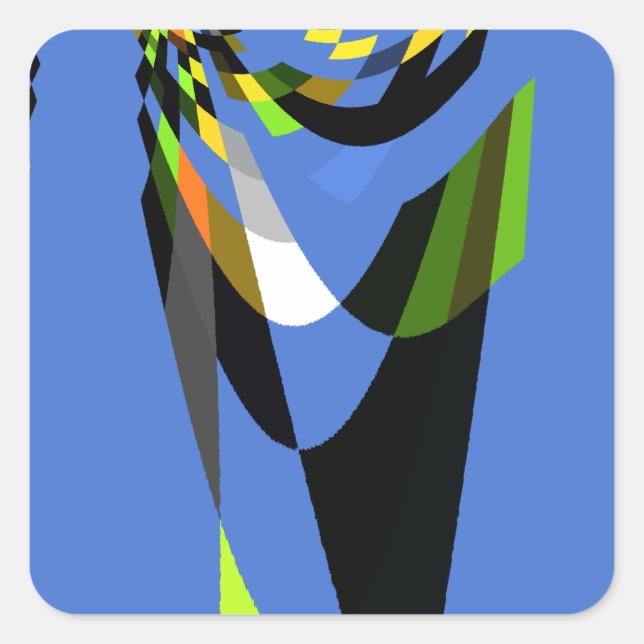 Adesivo Quadrado Adorável Blue African Tribal Motif Pattern Art Imp (Frente)