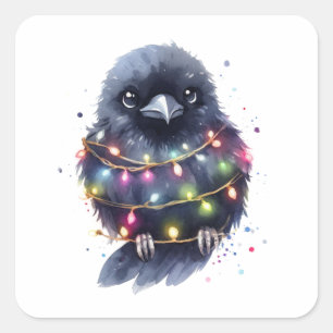Adesivo Quadrado Adorável Natal Raven