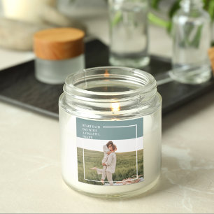 Adesivo Quadrado Adorável Presente da Família Verde de Fotos Mode