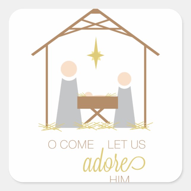 Adesivo Quadrado Adore-O (Frente)