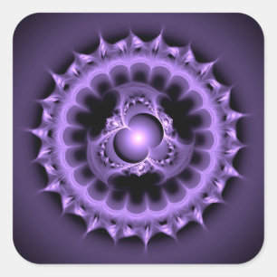 Adesivo Quadrado Adornamento digital circular azul