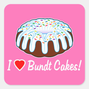Adesivo Quadrado Adoro Bundt Cake Sticker