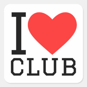 Adesivo Quadrado Adoro clube