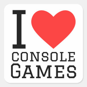 Adesivo Quadrado Adoro jogos de consola