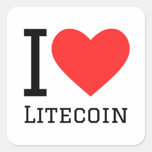 Adesivo Quadrado Adoro litecoin