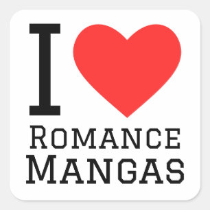 Adesivo Quadrado Adoro manga romance