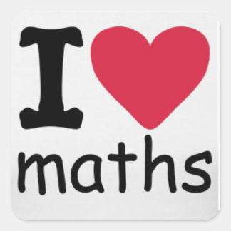 Adesivo Quadrado Adoro o Math Sticker