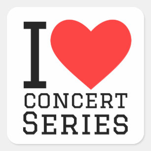 Adesivo Quadrado Adoro séries de concertos