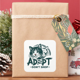 Adesivo Quadrado Adotar não comprar 1