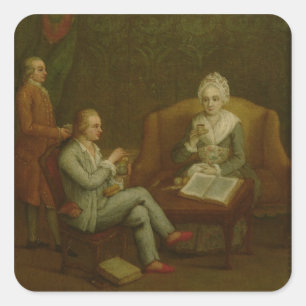 Adesivo Quadrado Adriana Giustinian Barbarigo e seu filho Gerolamo