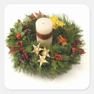 Adesivo Quadrado Advent Wreath