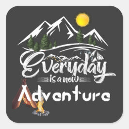 Adesivo Quadrado Adventura Hoje