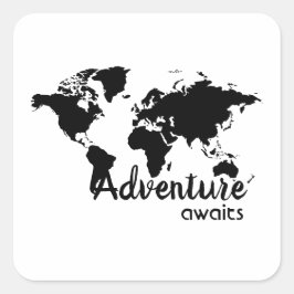 Adesivo Quadrado Adventure awaits