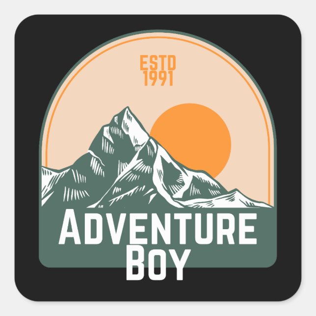 Adesivo Quadrado Adventure Boy (Frente)