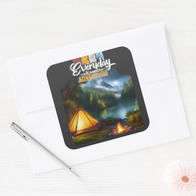 Adesivo Quadrado Adventure Out (Envelope)