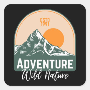 Adesivo Quadrado Adventure Wild Nature