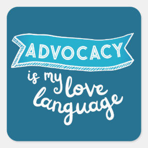 Adesivo Quadrado Advocacy É Minha Língua De Amor Sticker_Embolden