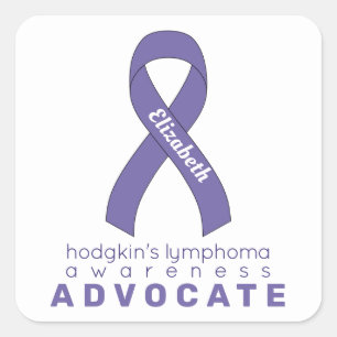 Adesivo Quadrado advogado de linfoma de Hodgkin White