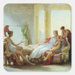 Adesivo Quadrado Aeneas contando a Dido do desastre em Troia