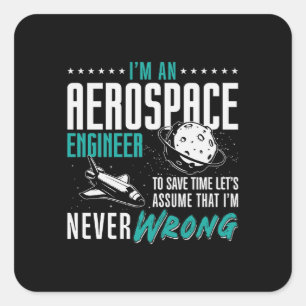 Adesivo Quadrado Aerospace Sou Engenharia de Engenheiros Aeroespaci