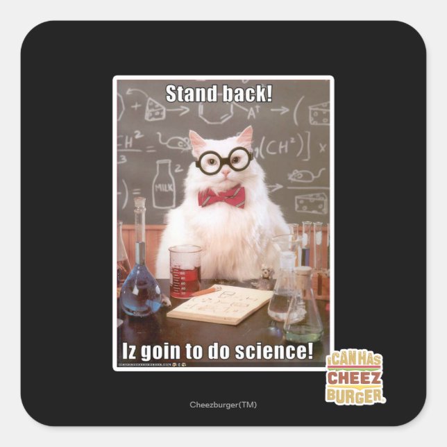 Adesivo Quadrado Afaste-se! (Frente)