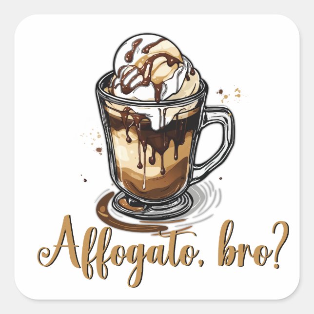 Adesivo Quadrado Affogato, mano? (Frente)