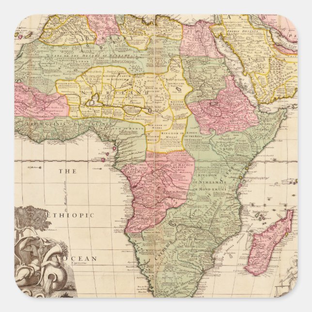 Adesivo Quadrado África cerca de 1725 (Frente)