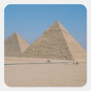 Adesivo Quadrado África - Egito - Cairo - Grandes Pirâmides de Gizé