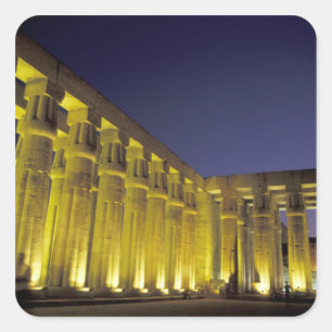 Adesivo Quadrado África, Egito, Luxor. Pátio do Sol de Amenhotep