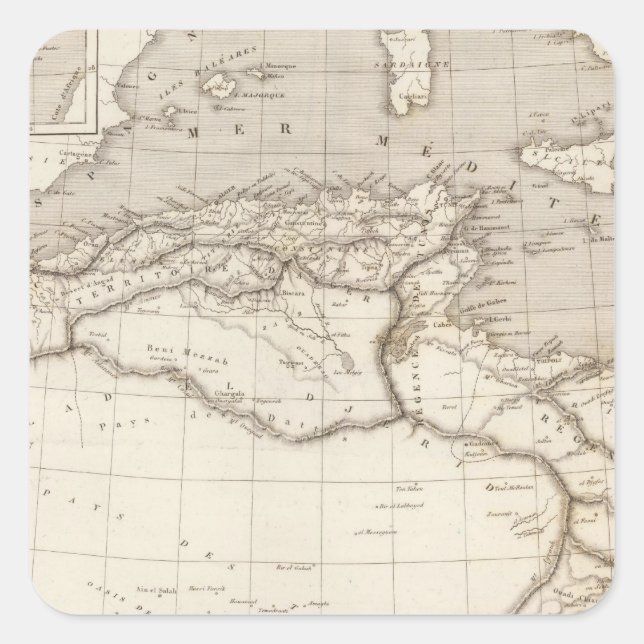 Adesivo Quadrado África norte (Frente)