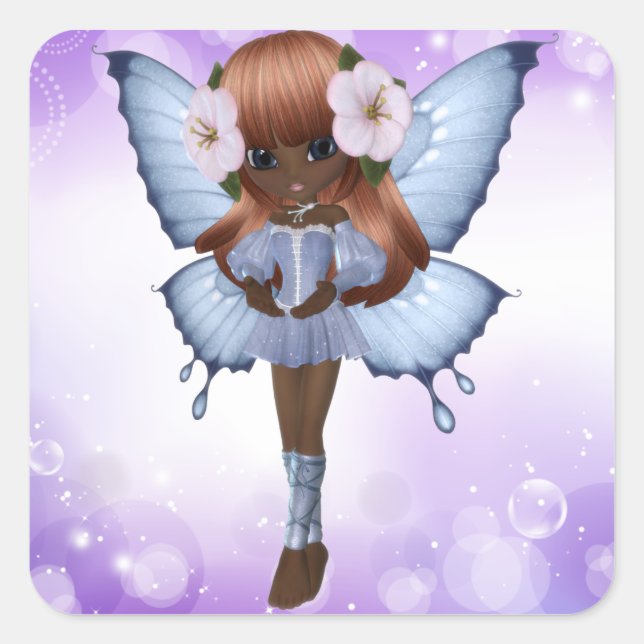 Adesivo Quadrado African American Princess Sticker (Frente)