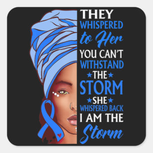 Adesivo Quadrado African Woman Afro I Am The Storm Ataxia Awareness