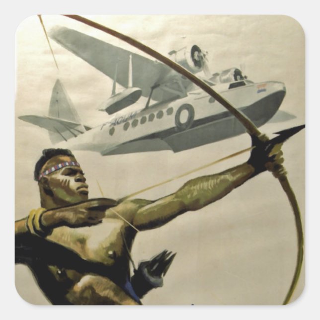 Adesivo Quadrado Afro-marítimo (Frente)