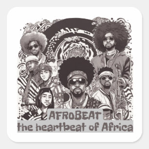 Adesivo Quadrado Afrobeat - O Pulso Da África