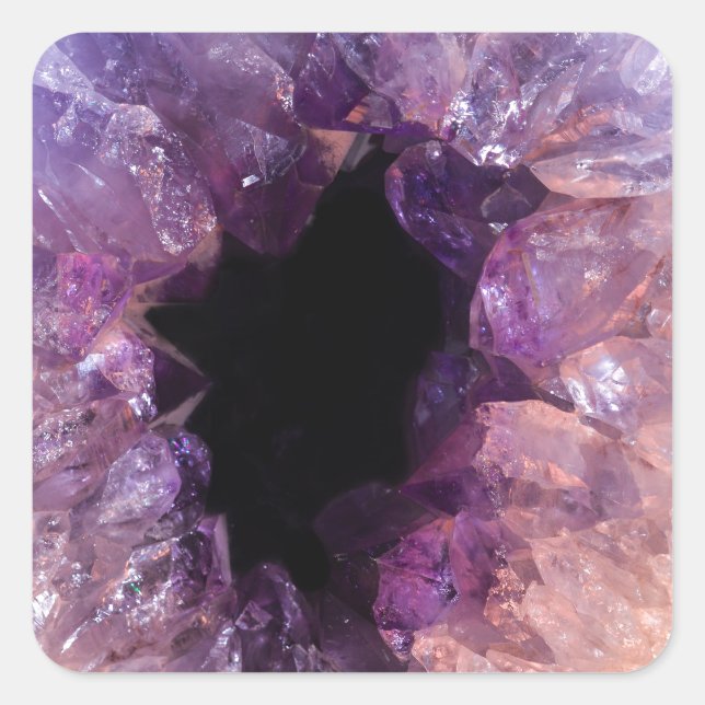 Adesivo Quadrado Agate Purple Crystal (Frente)