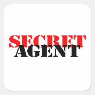 Adesivo Quadrado Agente secreto