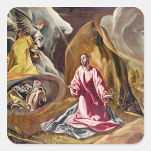 Adesivo Quadrado Agonia no Jardim de Gethsemane, c.1590