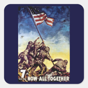 Adesivo Quadrado Agora tudo junto ~ Iwo Jima