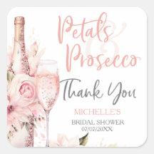 Agradecimento Floral Blush Pink Boho Pétalas Prose