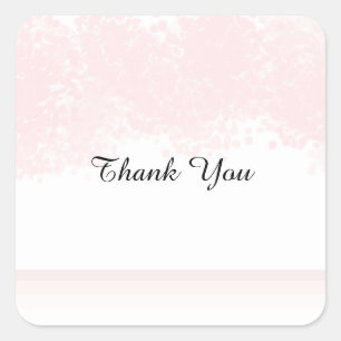Adesivo Quadrado Agradecimento Rosa Blush