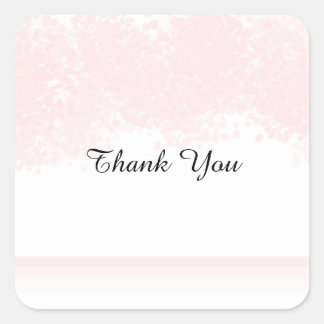 Adesivo Quadrado Agradecimento Rosa Blush