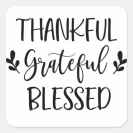 Adesivo Quadrado Agradeço a sua benção