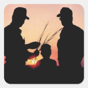 Adesivo Quadrado Agricultores e Sunset