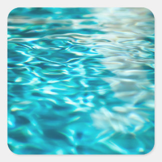 Adesivo Quadrado Água Abstrato Azul Turquesa Verde Mar Aqua