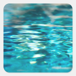 Adesivo Quadrado Água Abstrato Azul Turquesa Verde Mar Aqua