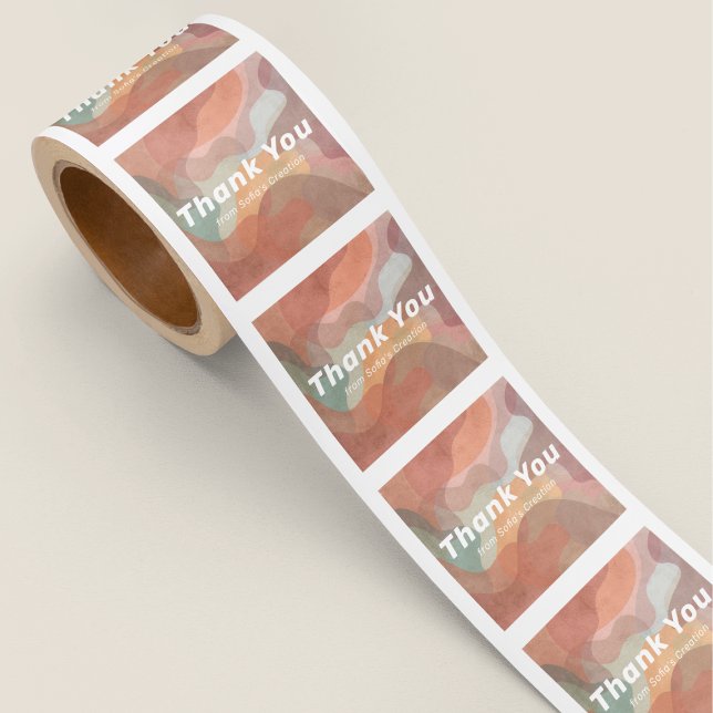 Adesivo Quadrado Água Colorida Obrigada  (Criador carregado)