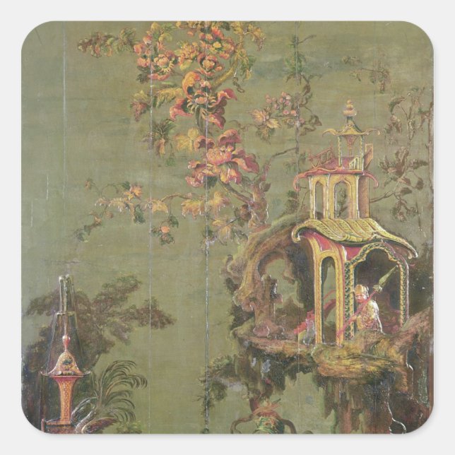 Adesivo Quadrado Água, de uma série de painéis retratando (Frente)