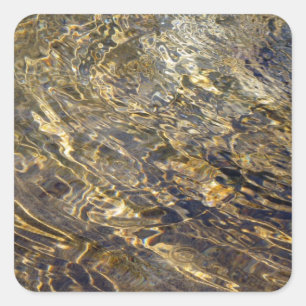 Adesivo Quadrado Água dourada 2 da fonte