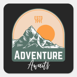 Adesivo Quadrado Aguardam Aventura