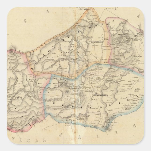 Adesivo Quadrado Aguascalientes, México (Frente)